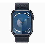 Apple Watch Series 9 智能手錶 GPS 45mm午夜暗色鋁金屬錶殼午夜暗色運動手環 -