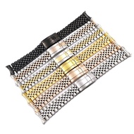 7/21✈For Rolex 36mm Datejus Strap 19mm 20mm Curved End Screw Link 316L Stainless Steel Jubilee