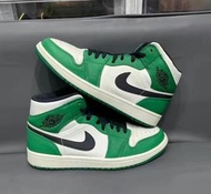 Air Jordan 1 Mid 防滑透氣 白綠腳趾