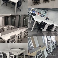 Desk Office Work Seat Four People Furniture 4 People Simple Staff White Company Staff Office Combina
