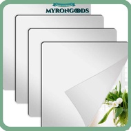 MYRONG 4 Pack Square Mirror, 8 X 8 Inch Self Adhesive Wall Mirror Tiles, Plastic Mirror Sheets Acryl