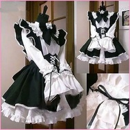 YUNZE 🎀Ready Stock Women Maid Outfit Anime Dress Apron Dress Lolita Dress Men Cafe Costume Cosplay