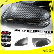 For Toyota Hilux Innova Fortuner Side Mirror Cover Corolla Cross Harrier Side Review Mirror Protector Cover Trim Carbon Fiber Design