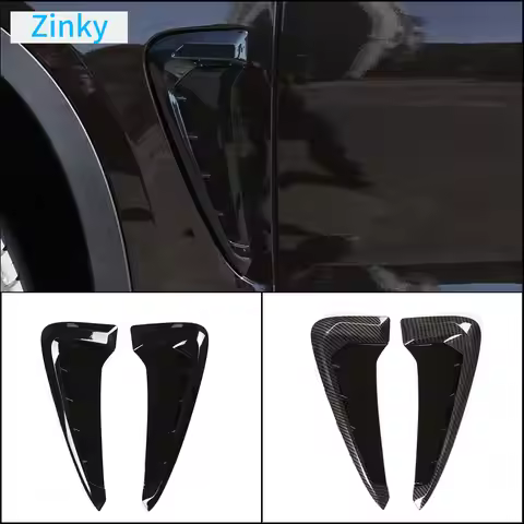 Zinky ABS Car Front Fender Side Air Vent Cover Trim for BMW X5 F15 2014-2018 Shark Gills Side Vent S