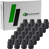 DPAccessories Black 7/16-20 Lug Nuts - Closed-End Bulge Acorn Lug Nut for Cone Seat Wheels - 19mm (3