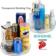 [HOT] Transparent Rotating Tray | Kitchen Storage Rack Organiser | Lazy Susan | Cosmetic Organizer | Turntable
