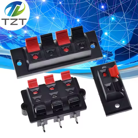 TZT 2 4 6 Way Spring Push Release Connector Speaker Strip