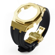 Compatible with GA-2100/2110/B2100 GM-2100 GMA-S2100 modified metal case rubber strap watch accessor