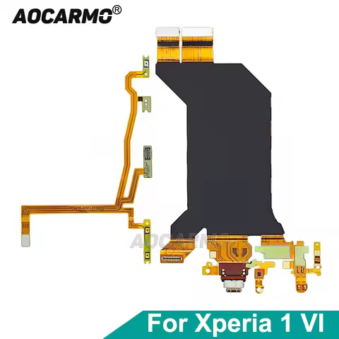 Aocarmo For Sony Xperia 1 VI X1vi XQ-EC72 EC54 Charging Port Dock USB Type-C Power Volume Shutter Ke