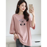 2Y804 1XL-5XL Tshirt Women Clothes Tshirt Crop Top Blouse T shirt Plus Size Woman Polyester Printing