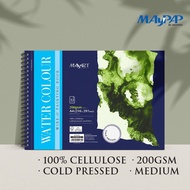 MayArt SC Wire-O Watercolour Book 200gsm 100% Cellulose Cold Pressed A3/A4 Buku Cat Air Wire-O