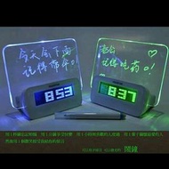 創意留言板 留言板鬧鐘 LED時間顯示時鐘 音樂鬧鐘 螢光筆--C型有USB2.0