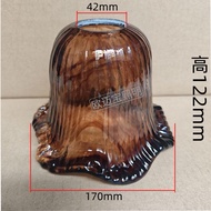 Japanese Retro Glass Lampshade Amber E27 Chandelier Window Bedroom Bar Cafe Decoration Chandelier 1V
