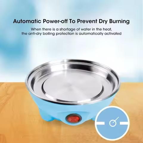 Automatic Shut Off Electric Egg Cooker 7 Eggs Multi-functional Steamer for Custard Boiled Poached Eg