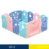 12 PANELS Baby Kids Playard Children Play Fence Plastic Playard Pagar Bayi Pagar Keselamatan Kanak-K