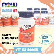 Now Vitamin D3 5000 IU 120 Softgels ORI USA Vit D 5000IU