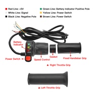supergoodsales 36V/48V Right and Left Electric Bike Handlebar Throttle Grip with Battery Indicator P