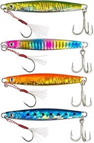 orurudo 4 or 8pcs 0.53-5.3oz (15-150gram) Jig Saltwater Fishing Lure Metal jigs F Long Cast Jigging 