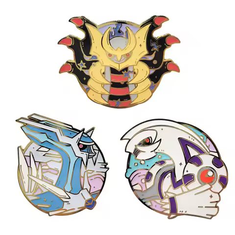 4cm Dialga Giratina Palkia Monster Hard Enamel Pins Brooches Badge Lapel Pin For Backpack Clothes Ac