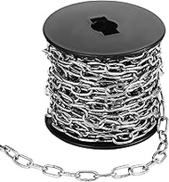 ULTECHNOVO 1/8 inch 32.8 Feet Stainless Steel Chain, Decorative Chain, Metal Chain Link Heavy Duty f