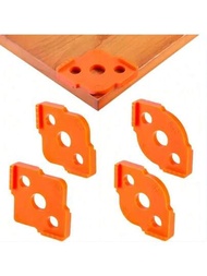 4入組角落半徑夾導板路由器模板 - 創建木工專案的完美圓角 - 橙色