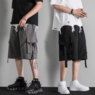Men Cargo Shorts Hip Hop Plus Size Casual Pants Multi Pocket Men Cargo Pants Black Slim Cargo Shorts