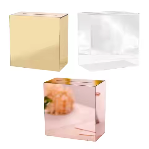 Acrylic Wedding Card Box Centerpiece Decorative Box Gift Card Box Gift Box Holder for Party Ceremony