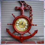 Incense wood wall clock Incense wood anchor wall clock
