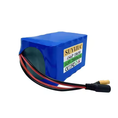 New 18650 14.8V 4S6P 20000mAh Rechargeable Lithium-ion Battery with Built-in BMS for Night Fishing L