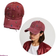liweikeaa Rhinestones Baseball Hat Fashion Denims Hat Retros Street Hat Sunshades Hat for Fashion En
