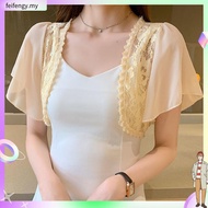 Plus size Women Bolero blazer White Black Short Sleeve Shrugs Lace Bolero filipiniana outerware card
