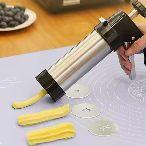 Home Churros Maker Machine for Spanish Fried Dough Sticks Dessert Kitchen Gadget Easy Clean Non Stic