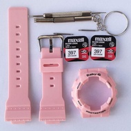 Baby G BA110 BA111 BA112 BA120 BA130 Strap Bezel Replacement Watch Accessories Glossy Pink