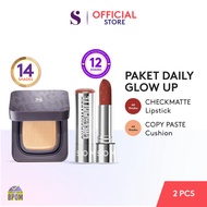 [NEW LAUNCH] SOMETHINC [2 PCS] Paket Daily Glow Up - Copy Paste Cushion Checkmatte Transferproof Lip