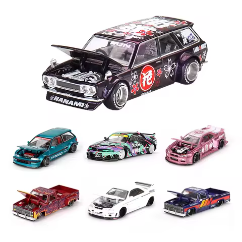 Kaido House Mini Gt 1/64 Diecast Model Car Ef Kaido Roulette V1 Advan Livery Collectible For Car Hob