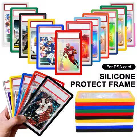 12pcs Silicone Bumper Case Guard Protector Display Sleeves Skin for PSA 35PT Graded Trading Card Sla