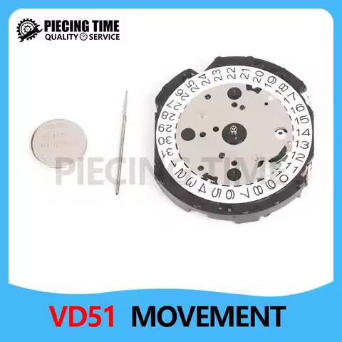 New Japanese VD51 Quartz Movement VD51C VD51B Multi Kinetic Energy Movement 5hands Watch Movement Re