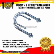 U Bolt 3/s 8x4" Galvanized U Clamp M10 Galvanized U-Clamp/ 4 INCH U-Clamp White Iron