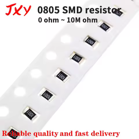 100PCS 0805 SMD resistor 1% 0R ~ 10M 1/8W 0 0.1 1 10 47 100 150 220 330 ohm 1K 2.2K 4.7K 10K 100K 1R