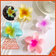 𝐆𝐑𝐀𝐂𝐄𝐅𝐔𝐋 𝐁𝐋𝐎𝐎𝐌 Colorful Plumeria Flower Hair Clip Hairpin Grab Women Headwear Hair Accessories 发夹