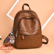 SU3 Stok Sedia Ada Beg Galas Wanita 2022 Kulit Lembut Baru Kapasiti Tinggi Kulit Korea Kasual-Ready Stock 2022 New Soft Leather Women's Backpack Large Capacity Casual Korean Versio