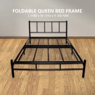 FREE SHIPPING Queen Size Single Bed Frame Double Decker 3V Powder Coat Metal Iron Katil Queen Besi