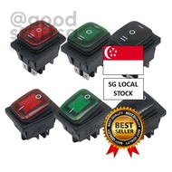 [SG FREE 🚚] KCD4 Waterproof Switch Rocker Switch Power Switch 2 position/3 position 6 Pins self-lock