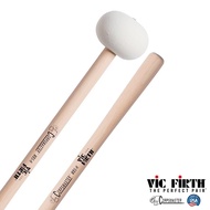 Vic Firth® ไม้กลอง MB5H ไม้กลองใหญ่มาร์ชชิ่ง หัวไม้สักหลาดแข็ง เหมาะสำหรับกลองเบสขนาด 30 – 32 นิ้ว *
