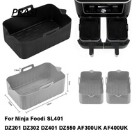 PRASI Air Fryer Baking Tray, Reusable Silicone Air Fryer Basket, Home Cooking Rectangle Silicone Air