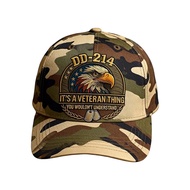 Washed Cotton Printed Hat Men DD-214 Eagle Commemorative Hat Embroidered National Flag Baseball Cap 