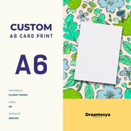 [A6] Custom A6 Card Printing, 260gsm Glossy Paper, No Minimum Order