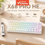 ATTACK SHARK X68PRO HE Tri-Mode Magnetic Gaming Keyboard, Up to 8K Wired, RGB