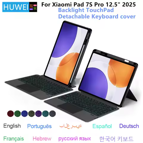 Magic Keyboard for Xiaomi Pad 7S Pro 12.5 inch 2025 Keyboard Case with Pencil Holder Cover for Xiaom