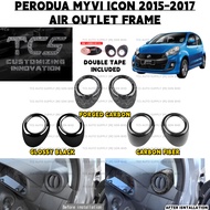 TCS PERODUA MYVI ICON 2015-2017 CAR SIDE AIR OUTLET FRAME COVER GARNISH ACCESSORIES